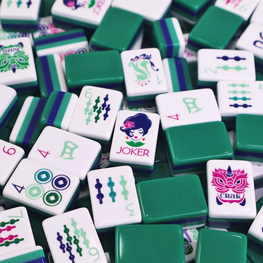 Green Mahjong Tile Four-Layer Mahjong Acrylic Mahjong Tiles
