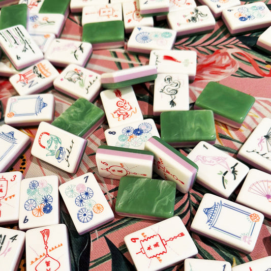 Green Marble Mahjong Tiles (31.5*25*11mm)