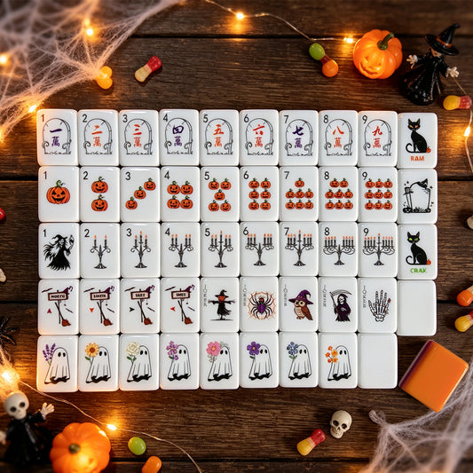 Halloween Mahjong Tile Four-Layer Mahjong Acrylic Mahjong Tiles