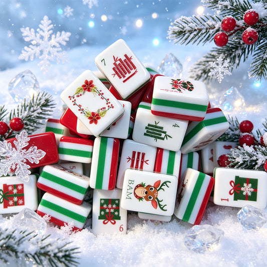 Christmas Mahjong Tile Four-Layer Mahjong Acrylic