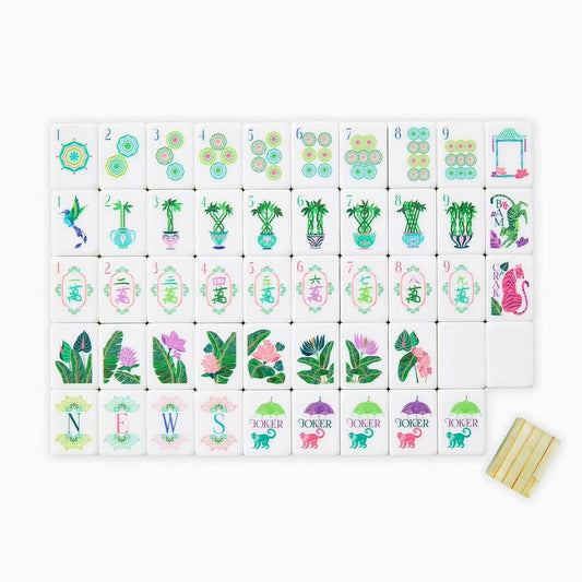 Tropical plants Mahjong Tile Four-Layer Mahjong Acrylic
