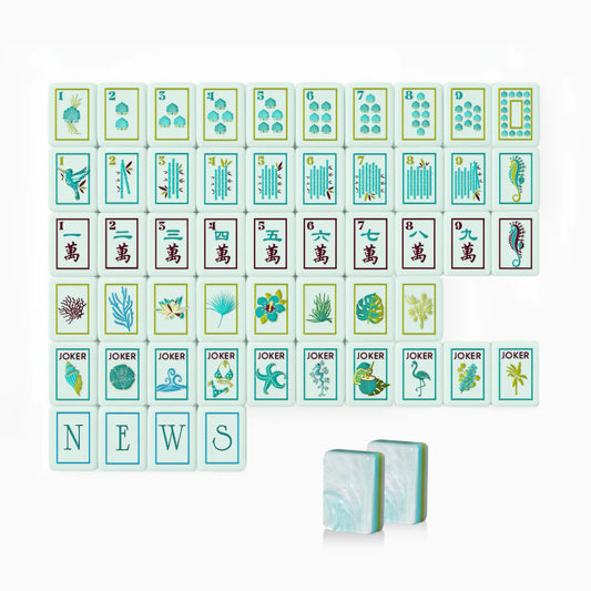 Blue Coral Coast Mahjong Tiles (36*25*15mm)