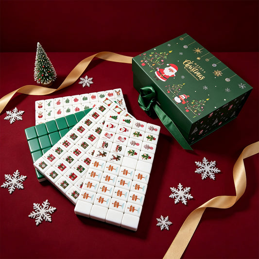 Christmas Mahjong Tile Four-Layer Mahjong Acrylic Mahjong Tiles(31.5*16*23mm)