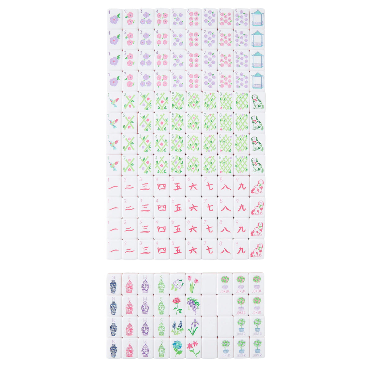 Lavender America Mahjong Tile Four-Layer Mahjong Acrylic Mahjong Tiles oh my mahjong tiles
