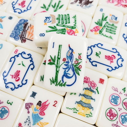 Cream Nature Mahjong Tiles (38X25X18mm)