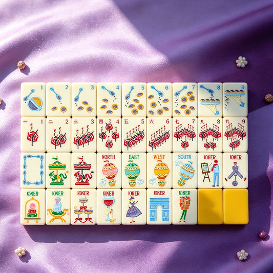 Yellow Paris Mahjong Tiles (38*25*12mm)