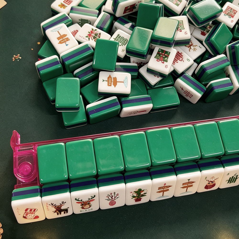 Christmas Mahjong Tile  Four-Layer Mahjong Acrylic Mahjong Tiles(31.5*16*23mm)