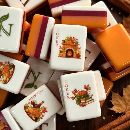 Thanksgiving Mahjong Tile  Four-Layer Mahjong Acrylic Mahjong Tiles(31.5*16*23mm)