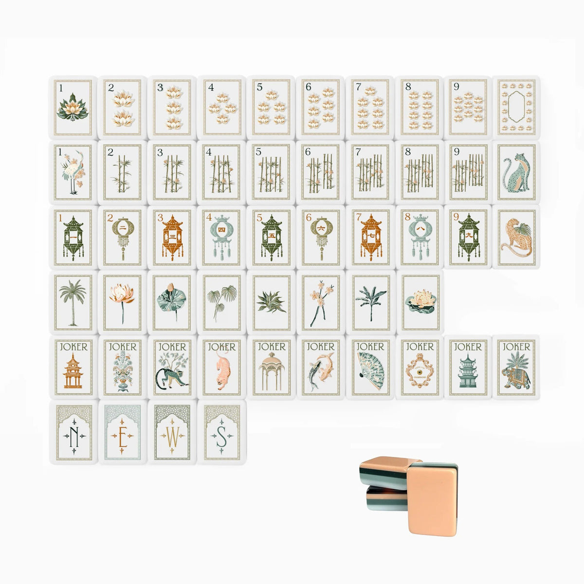 White Lotus mahjong tiles mahjong tiles Mahjong Acrylic Mahjong Tiles
