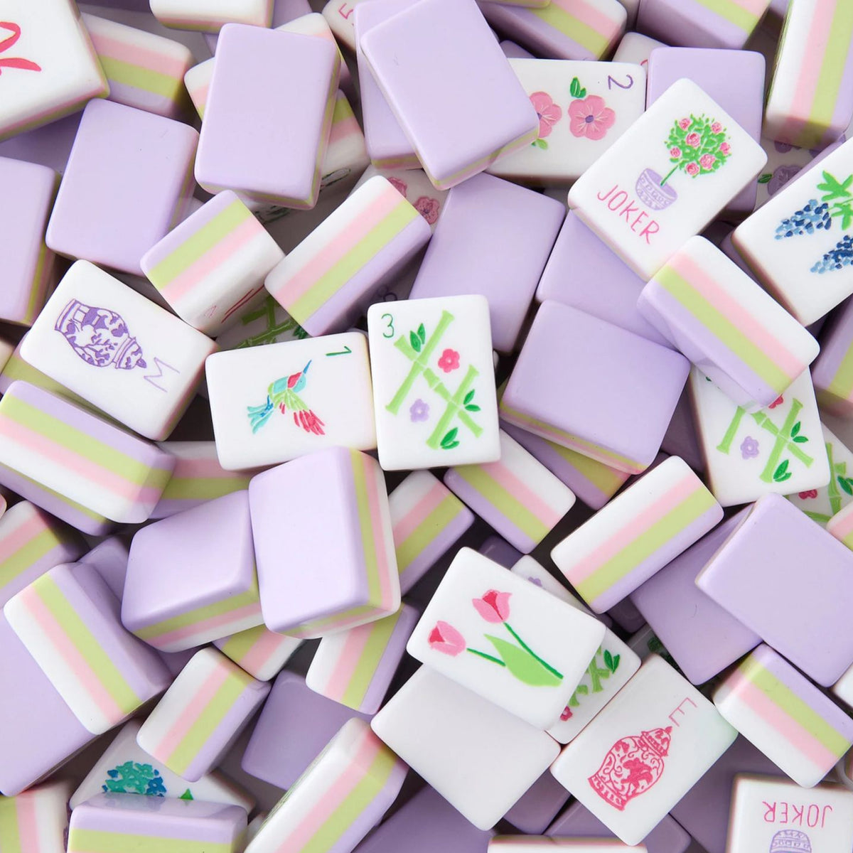 Lavender America Mahjong Tile  Four-Layer Mahjong Acrylic Mahjong Tiles oh my mahjong tiles