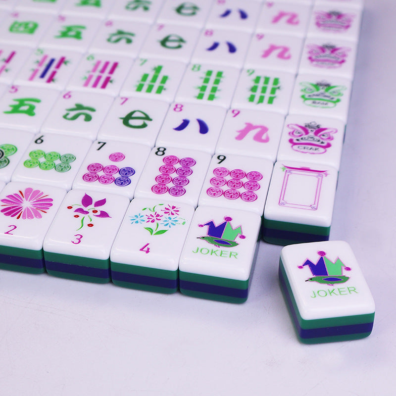American-style Hand-pulled Green Mahjong Tiles