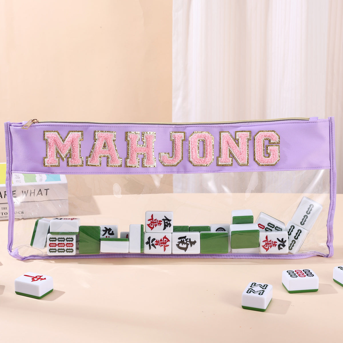 New High Quality PVC Transparent Mahjong Bag Special Waterproof Portable Zipper Bag