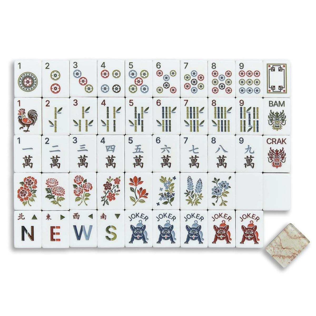 Marble Mahjong Tiles  (31.5*23*13mm)