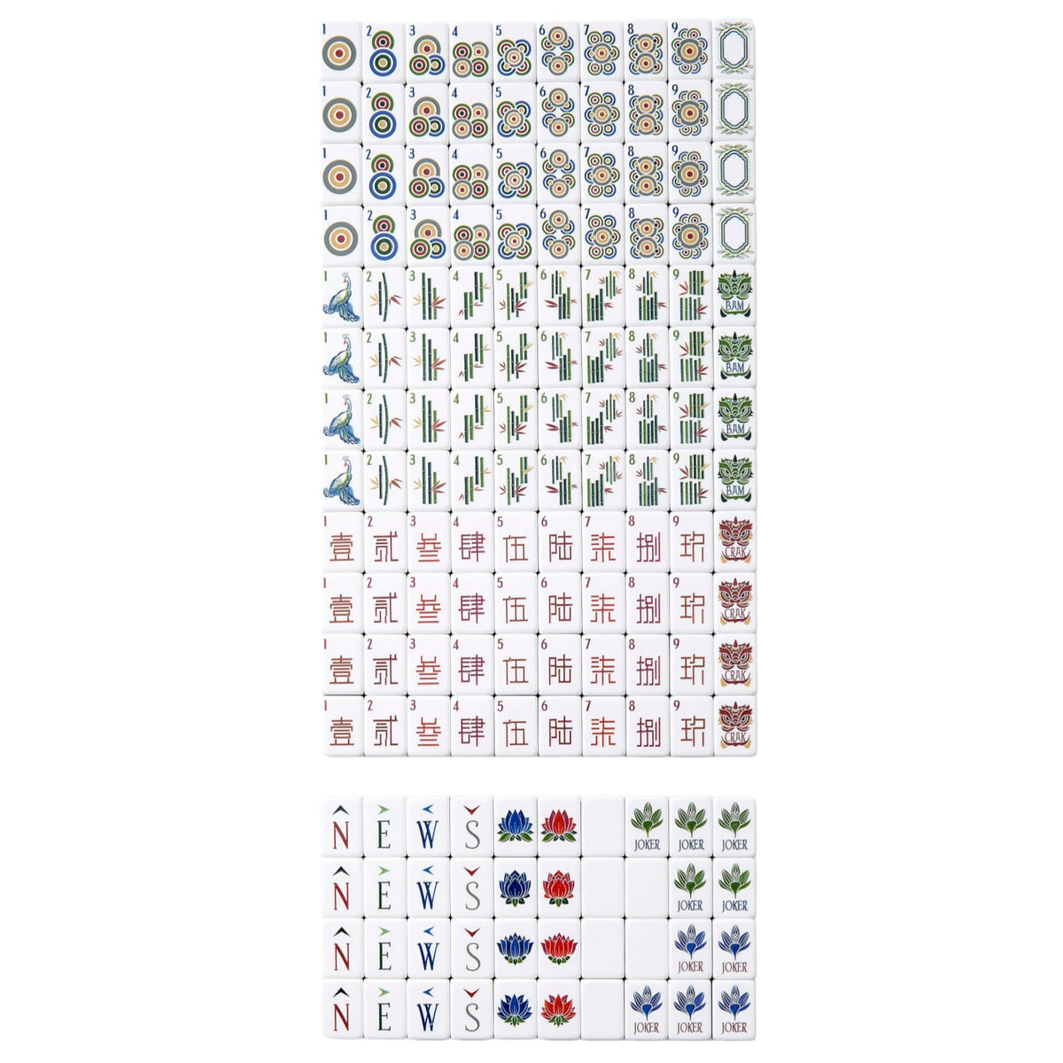 Wooden Acrylic Mahjong Tiles  (31.5*23*16mm)