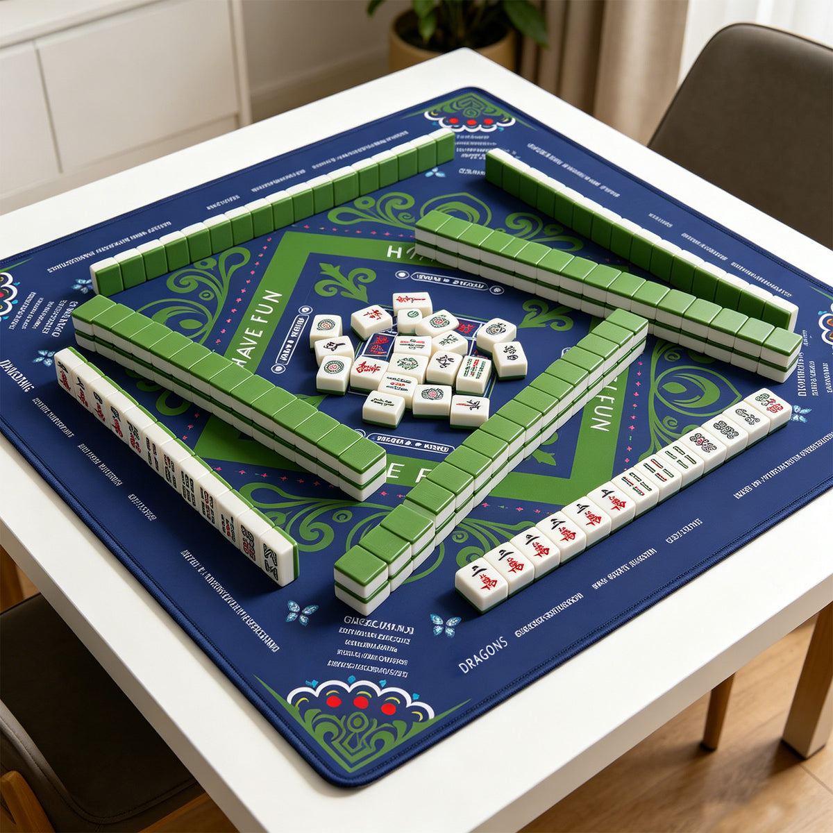 New navy blue Mahjong mat